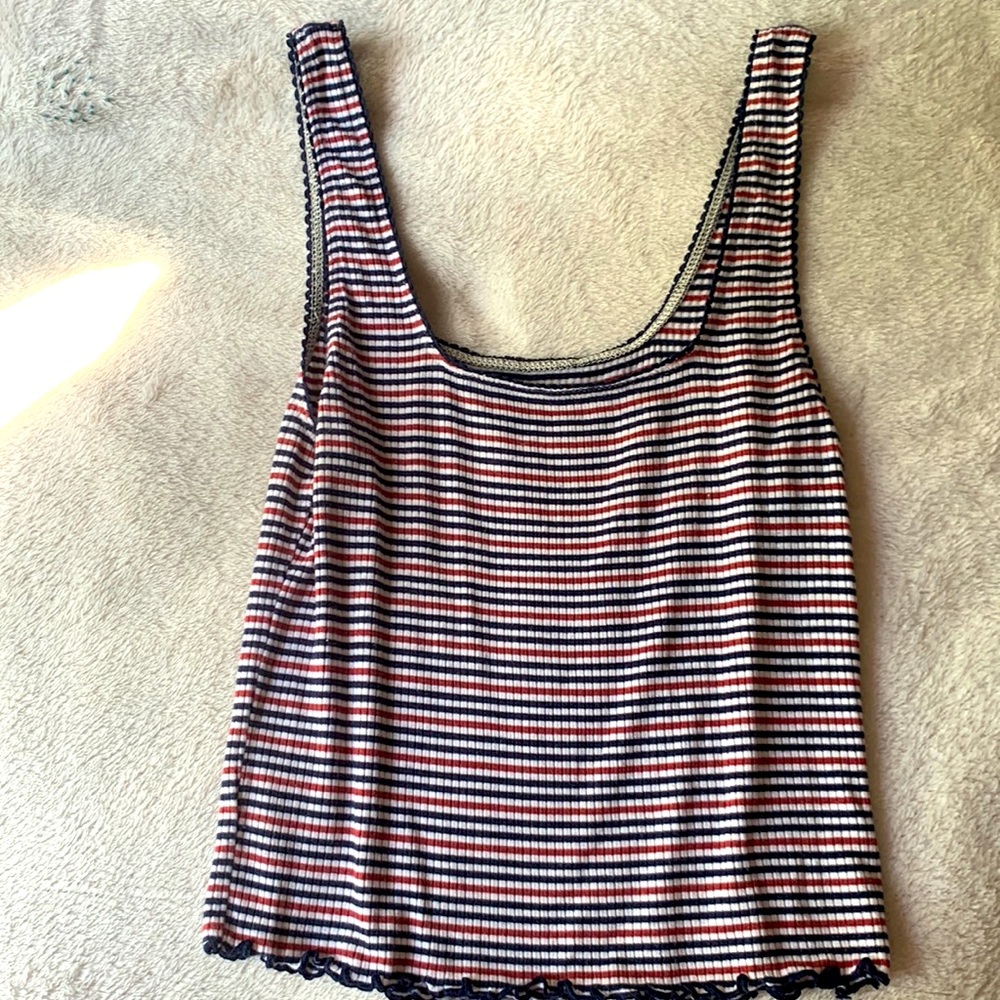 Red white and blue crop top